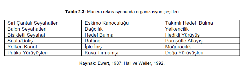 Boş Zaman Ve Rekreasyon Endüstrisinde Hizmet Organizasyonları
