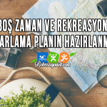 Boş Zaman ve Rekreasyon Pazarlama Planın Hazırlanması